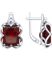 Серебряные серьги SOKOLOV 92021364_s с ситаллами