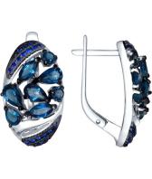 Серебряные серьги SOKOLOV 92021499_s с топазами, фианитами