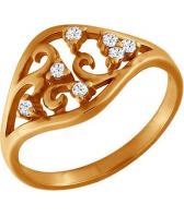 Серебряное кольцо SOKOLOV 93010006_s с фианитами