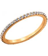 Серебряное наборное кольцо SOKOLOV 93010150_s с фианитами