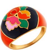 Серебряное кольцо SOKOLOV 93010311_s с эмалью