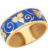 Серебряное кольцо SOKOLOV 93010545_s с эмалью с фианитами