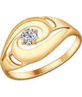 Серебряное кольцо SOKOLOV 93010598_s с фианитом