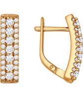 Серебряные серьги SOKOLOV 93020479_s с фианитами