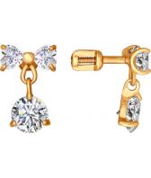 Серебряные серьги SOKOLOV 93020529_s с фианитами