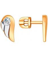 Серебряные серьги-пусеты SOKOLOV 93020660_s с фианитами