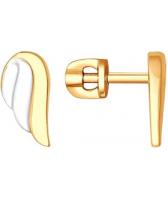 Серебряные серьги-пусеты (гвоздики) SOKOLOV 93020661_s с фианитами