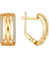 Серебряные серьги SOKOLOV 93020679_s с фианитами