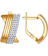 Серебряные серьги SOKOLOV 93020707_s с фианитами