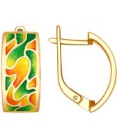 Серебряные серьги SOKOLOV 93020720_s с эмалью