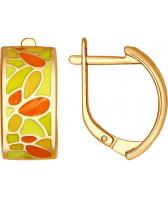 Серебряные серьги SOKOLOV 93020721_s с эмалью