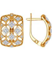 Серебряные серьги SOKOLOV 93020732_s с фианитами