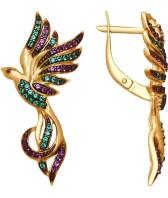 Серебряные длинные серьги SOKOLOV 93020790_s с фианитами