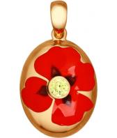 Серебряный кулон SOKOLOV 93030309_s c эмалью, фианитом