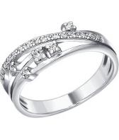 Серебряное кольцо SOKOLOV 94010054_s с фианитами