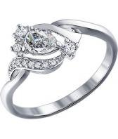 Серебряное кольцо SOKOLOV 94010500_s с фианитами