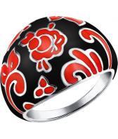 Серебряное кольцо SOKOLOV 94011114_s с эмалью