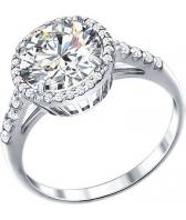 Серебряное кольцо SOKOLOV 94011237_s с фианитами