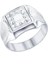 Мужская серебряная печатка перстень SOKOLOV 94011243_s