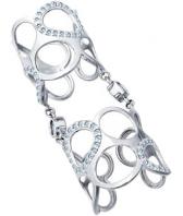 Серебряное кольцо на две фаланги SOKOLOV 94011301_s с фианитами