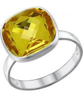 Серебряное кольцо SOKOLOV 94011364_s с кристаллом Swarovski