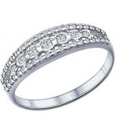 Серебряное кольцо SOKOLOV 94011684_s с фианитами