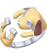 Серебряное кольцо SOKOLOV 94011778_s с эмалью с фианитами