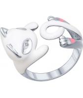 Серебряное кольцо SOKOLOV 94011779_s с эмалью с фианитами