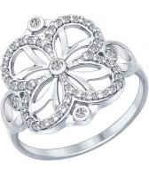 Серебряное кольцо SOKOLOV 94011976_s с эмалью с фианитами