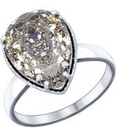 Серебряный перстень SOKOLOV 94012037_s с кристаллом Swarovski