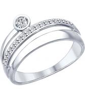 Серебряное кольцо SOKOLOV 94012092_s с фианитами