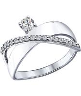 Серебряное кольцо SOKOLOV 94012093_s с фианитами