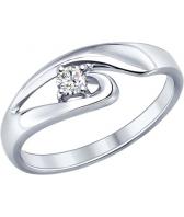 Серебряное кольцо SOKOLOV 94012103_s с фианитом