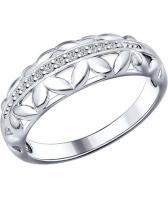 Серебряное кольцо SOKOLOV 94012137_s с фианитами