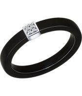 Керамическое кольцо SOKOLOV 94012156_s с фианитами