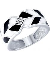 Серебряное кольцо SOKOLOV 94012162_s с эмалью с фианитами