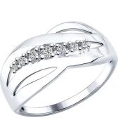 Серебряное кольцо SOKOLOV 94012170_s с фианитами