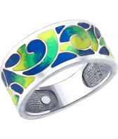 Серебряное кольцо SOKOLOV 94012181_s с эмалью