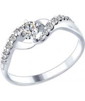 Серебряное кольцо SOKOLOV 94012201_s с фианитами