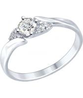 Серебряное кольцо SOKOLOV 94012237_s с фианитами