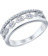 Серебряное кольцо SOKOLOV 94012257_s с фианитами