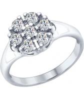 Серебряное кольцо SOKOLOV 94012297_s с фианитами
