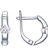 Серебряные серьги SOKOLOV 94020415_s с фианитами