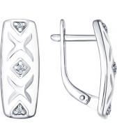 Серебряные серьги SOKOLOV 94021522_s с эмалью, фианитами