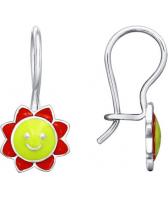 Детские серебряные серьги SOKOLOV 94021633_s с эмалью