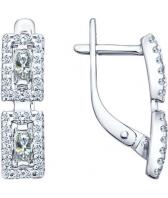 Серебряные сережки SOKOLOV 94021714_s с фианитами