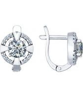 Серебряные серьги SOKOLOV 94021747_s с фианитами