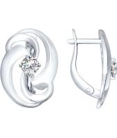 Серебряные серьги SOKOLOV 94022320_s с фианитами