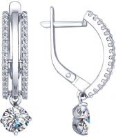 Серебряные серьги SOKOLOV 94022403_s с фианитами