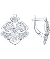 Серебряные серьги SOKOLOV 94022430_s с фианитами